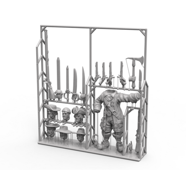 Port Royal Minis Game: Sprue Customizable Male Character