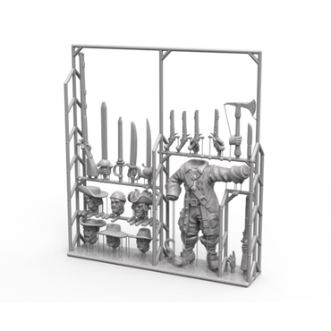 Port Royal Minis Game: Sprue Customizable Male Character