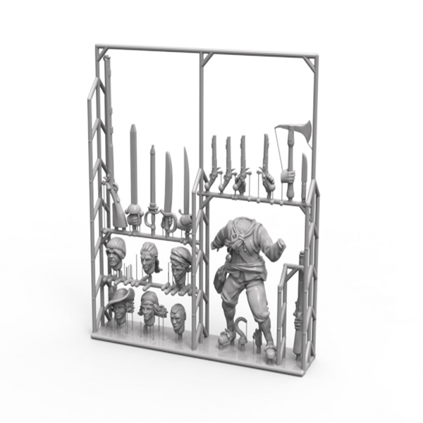 Port Royal Minis Game: Sprue Customizable Female Character