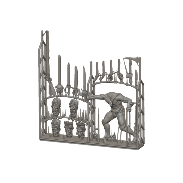 Port Royal Minis Game: Sprue Customizable Native American Character