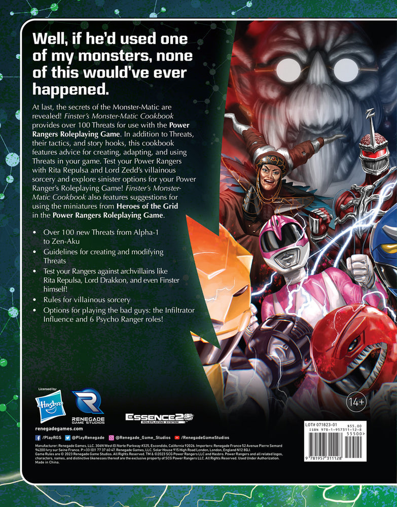 Power Rangers RPG: Finster`s Monster-Matic Cookbook Sourcebook