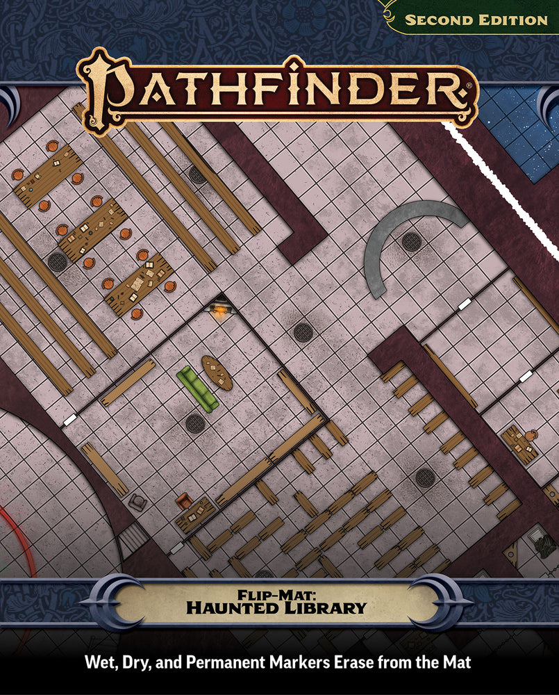 Pathfinder 2E Flip-Mat: Haunted Library
