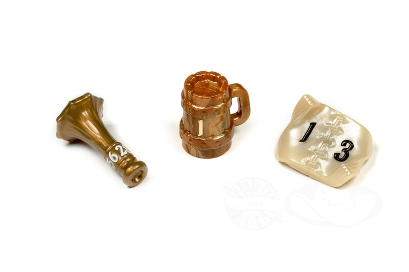 Dice Polyhero Bard: 3-Die Set Troubadours Trio Dice (d2, d4, d8)