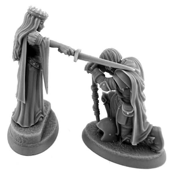 Mini Reaper Bones Dungeon Dwellers: The Oath Queen and Knight Vignette