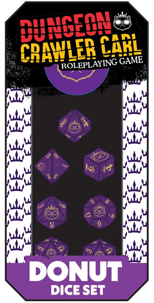 Dungeon Crawler Carl RPG: Princess Donut’s Enchanted Crown of the Sepsis Whore Dice Set