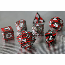 Dice Forged: Poly 7 set Metal Banded
