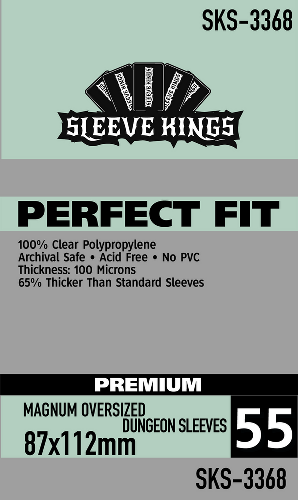 Boardgame Sleeves Sleeve Kings: Perfect Fit Premium Magnum Oversized Dungeon 87x112mm (55)