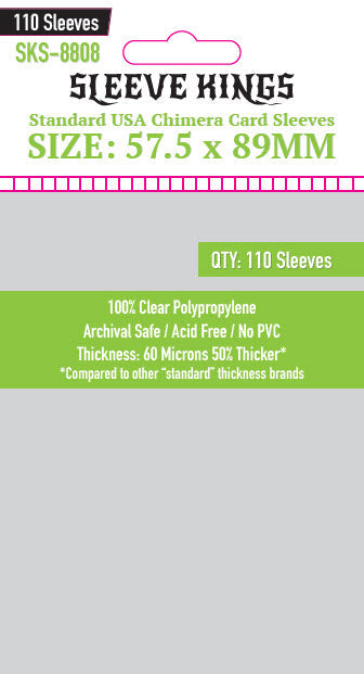 Boardgame Sleeves Sleeve Kings: Standard USA Chimera (57.5x89mm)