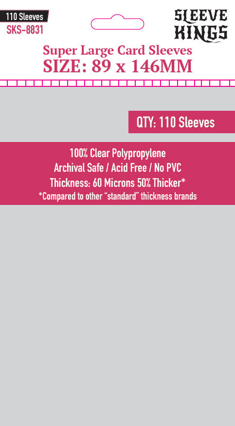 Boardgame Sleeves Sleeve Kings: "Super Large" 89x146mm