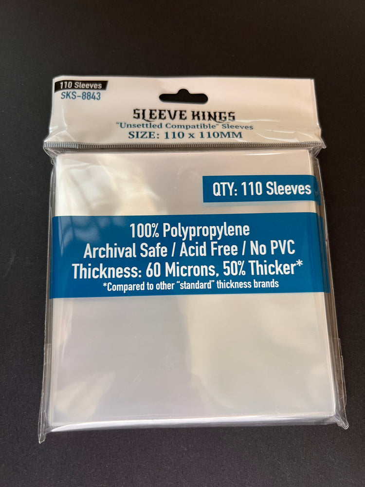 Boardgame Sleeves Sleeve Kings: "Unsettled Compatible" Sleeves 110mm x 110mm (110)