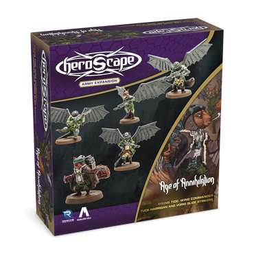 Heroscape Rising Tide: Wing Commander Tuck Harrigan and Vorid Glidestriker Army Expansion