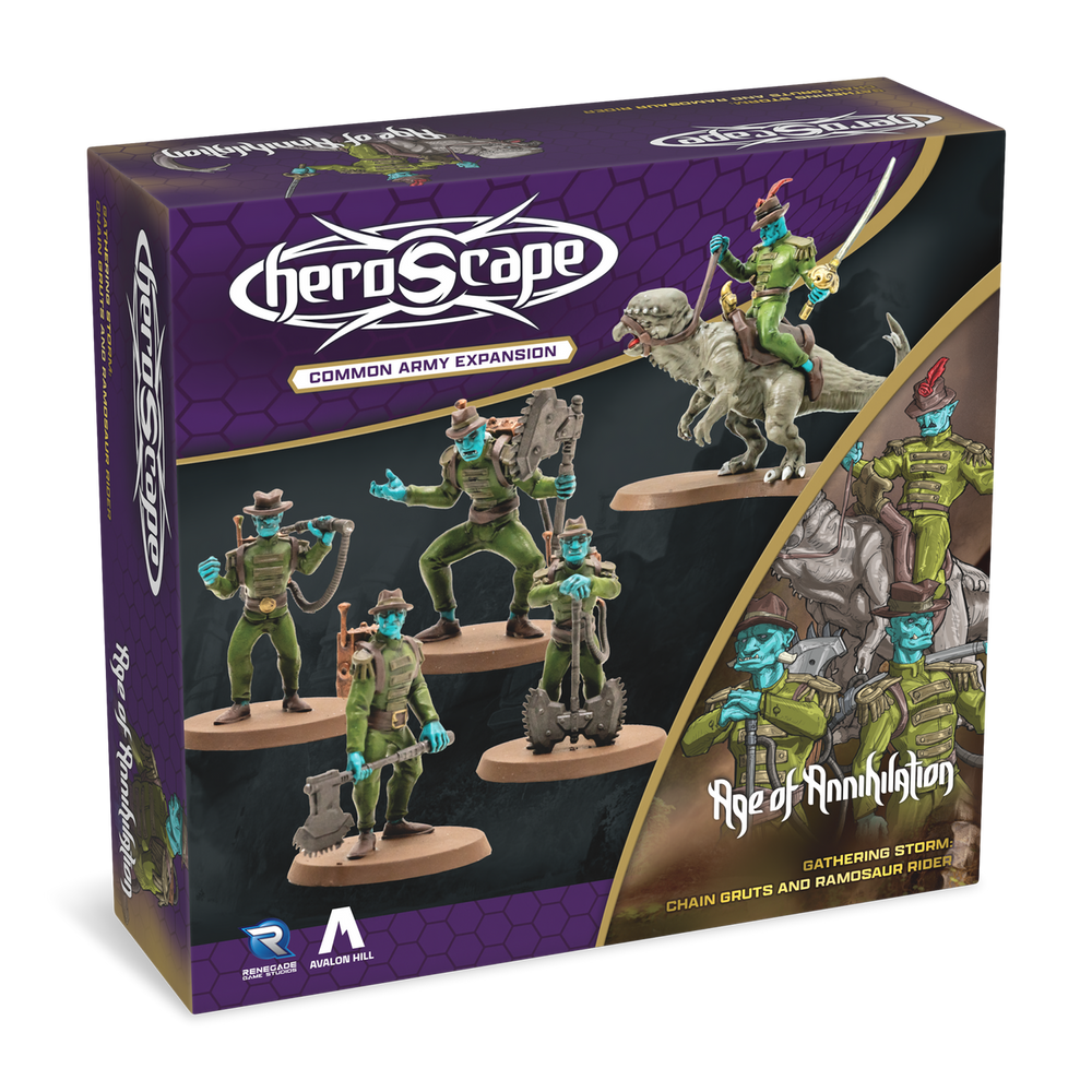 Heroscape: Volarak Chain Gruts and Ramosaur Rider