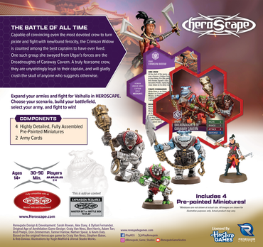 Heroscape: Crimson Widow and Dreadnoughts of Caraway Cavern Army Expansion