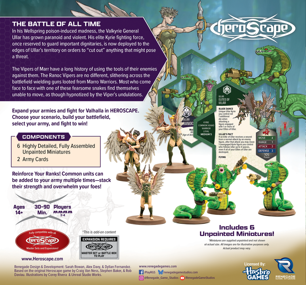 Heroscape: Ullar Elites of Ullar and Ranoc Vipers