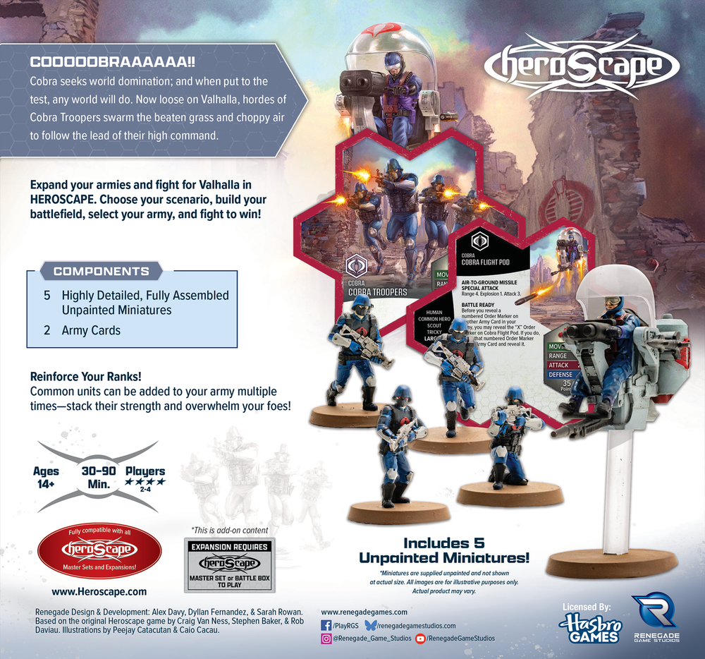 G.I. JOE Heroscape: COBRA Troopers and COBRA Flight Pod Army Expansion