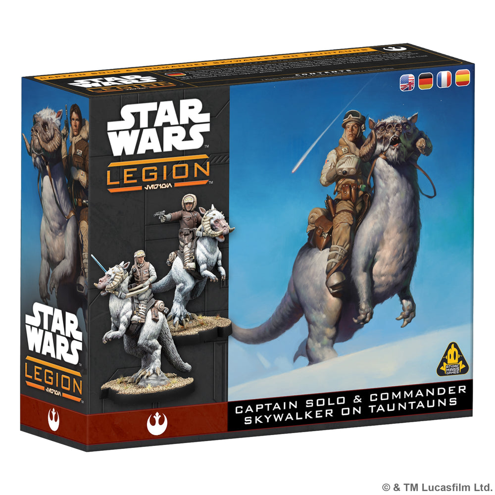 Star Wars Legion: Rebel Captain Solo & Commander Skywalker on Tauntauns
