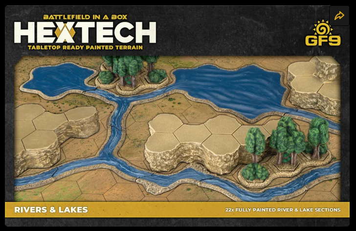 BattleTech Hextech: Rivers and Lakes (x22)