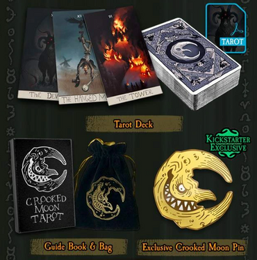 Dungeons & Dragons Avantris: The Crooked Moon: Tarot Deck With Guide Book & Bag