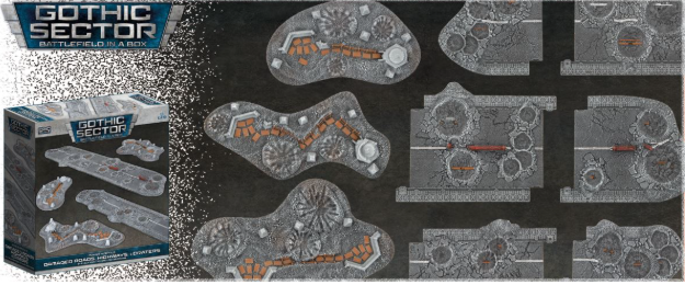 Terrain GF9: Mundus Imperialis Highways, Roads, and Craters (Damaged x9)