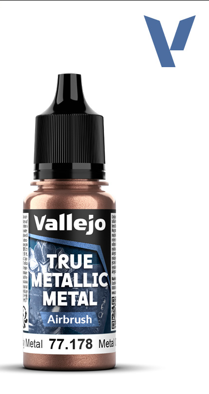 Paint Vallejo True Metallic Metal: Airbrush 18 ml
