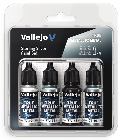 Paint Vallejo Set True Metallic Metal 18 ml set of 4