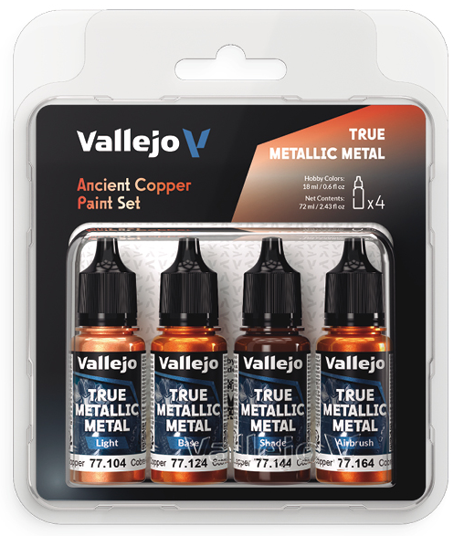 Paint Vallejo Set True Metallic Metal 18 ml set of 4