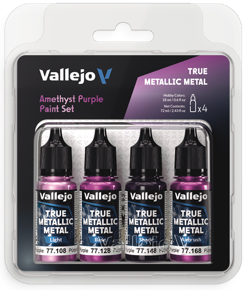 Paint Vallejo Set True Metallic Metal 18 ml set of 4