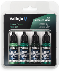 Paint Vallejo Set True Metallic Metal 18 ml set of 4