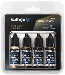 Paint Vallejo Set True Metallic Metal 18 ml set of 4