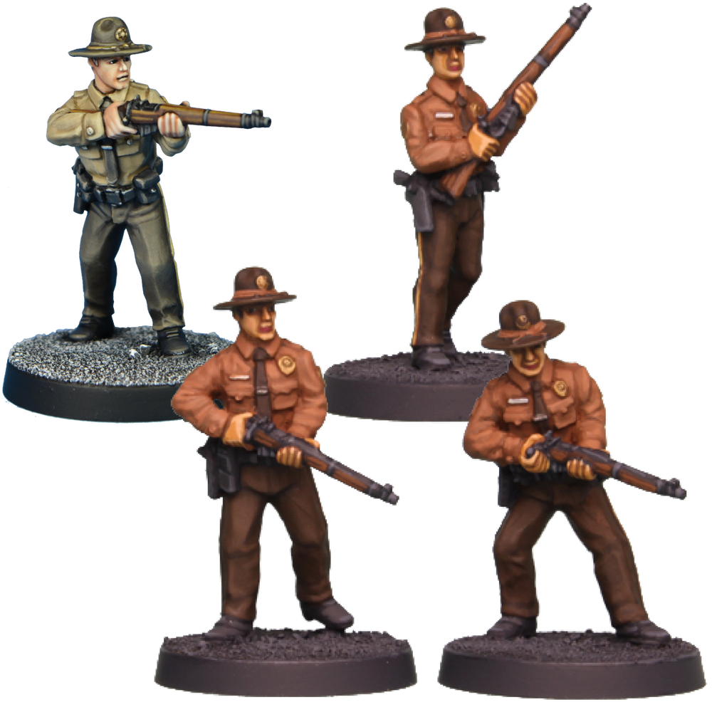 Mini Crooked Modern: Sheriff Posse with Rifles (4)