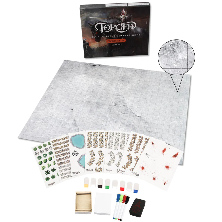 BattleMat Forged: Deluxe Campaign Edition 39" x 22" Dry Erase w/Grid and Hex Map Pattern