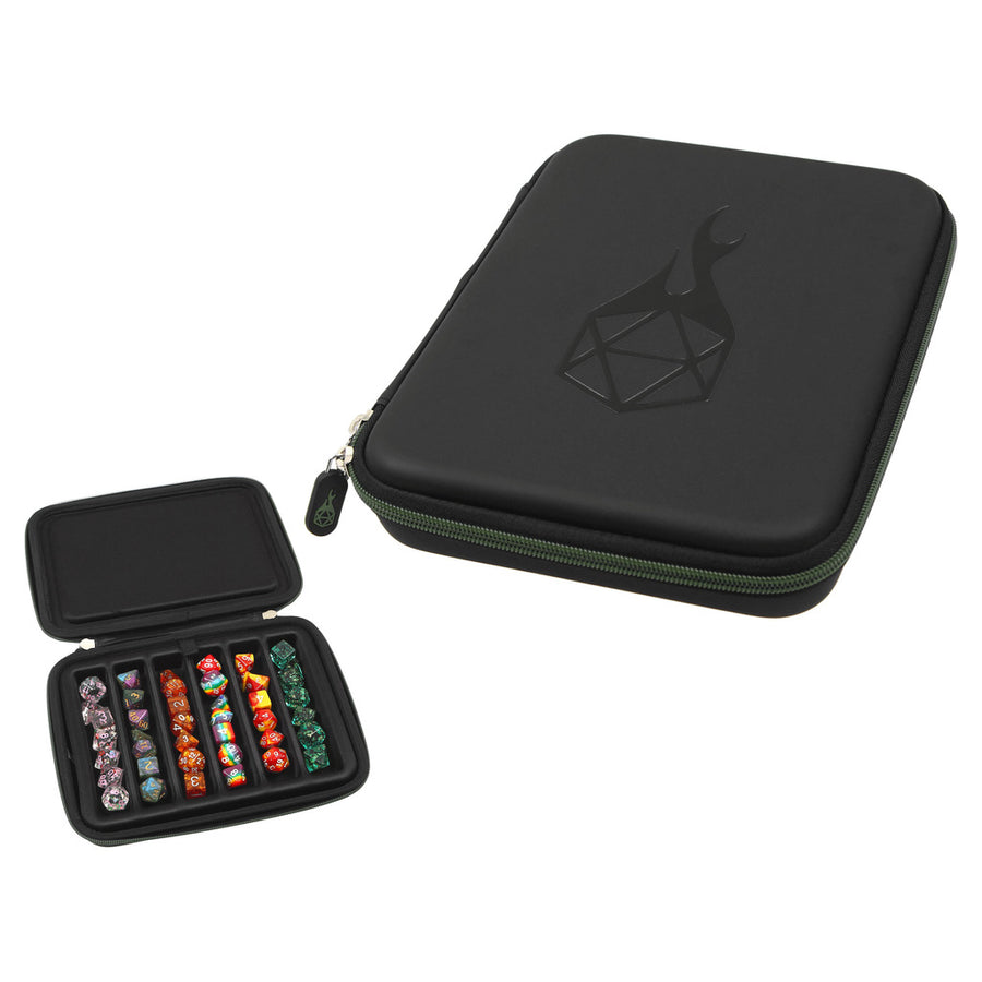 Dice Accessory Forged: Zip-Close Dice Box & Storage Case with Removable Dice Tray