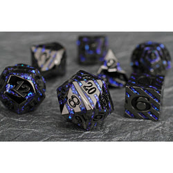 Dice Forged: Poly 7 set Metal Banded
