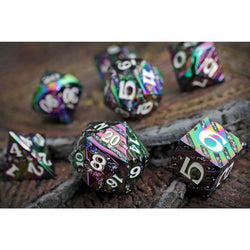 Dice Forged: Poly 7 set Metal Banded