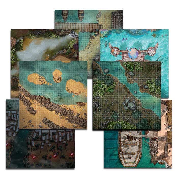 Dungeons & Dragons Sunken Isles: Tactical Map Pack