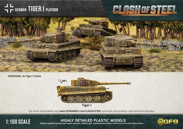 Clash of Steel: German - Tiger I Tank Platoon (x3 Plastic)