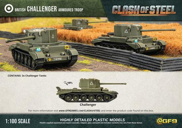 Clash of Steel: British - Challenger Armoured Troop (x3 Plastic)