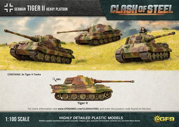 Clash of Steel: German - Tiger II Heavy Tank Platoon (x3 Plastic)