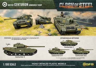 Clash of Steel: British - Centurion Armoured Troop (x3 Plastic)