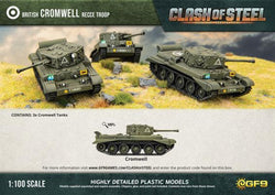 Clash of Steel: British - Cromwell Recce Troop (x3 Plastic)