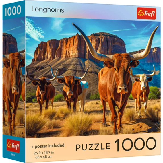 Puzzle Trefl: 1000 piece Longhorns