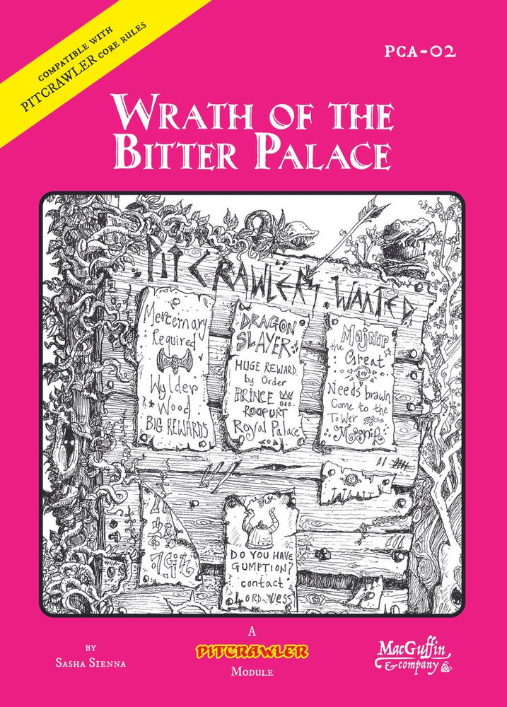 Pitcrawler: Adventure Zine - Wrath of the Bitter Palace