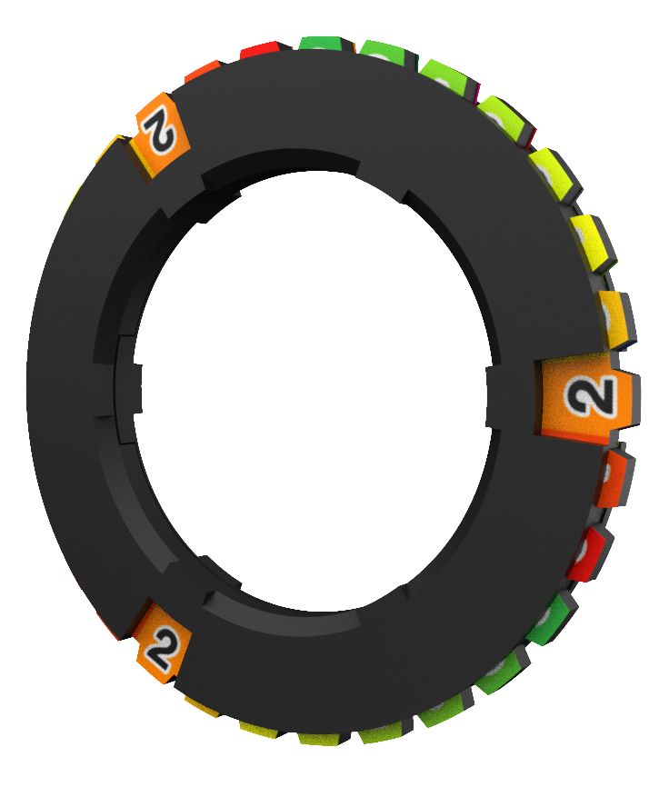RPG Multi-Ring: Tube of 10 Rotating Condition and Health Tracker Rings (DISPLAY 10)