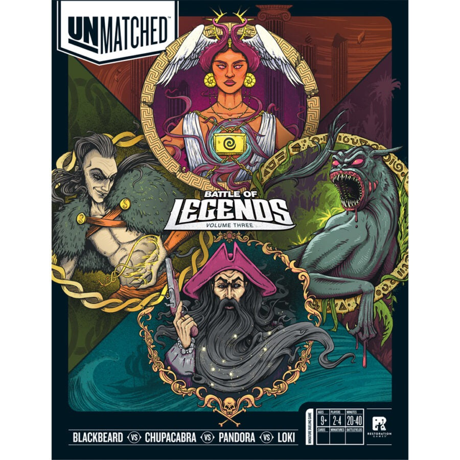 Unmatched Battle Of Legends: Vol 3 Pandora/Blackbeard/Loki/the Chupacabra.