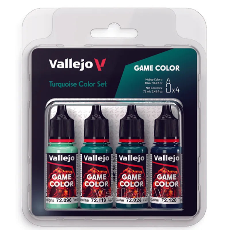 Paint Vallejo Game Color Set: 4 Color Set, 18 ml.