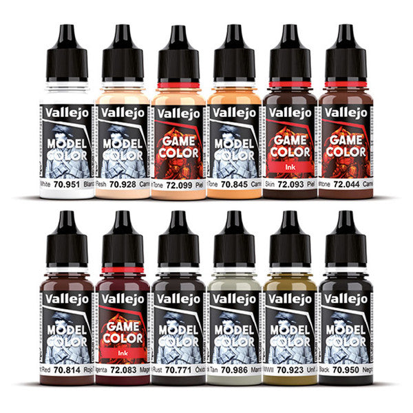 Paint Vallejo: Game Color Set: Essential Paint Set By Squidmar Miniatures (12)