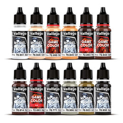 Paint Vallejo: Game Color Set: Essential Paint Set By Squidmar Miniatures (12)
