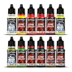 Paint Vallejo: Game Color Set Squidmar Miniatures - Fantasy Paint Set (12 Colors) 18 ml
