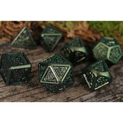 Dice Forged: Poly 7 set Metal Banded