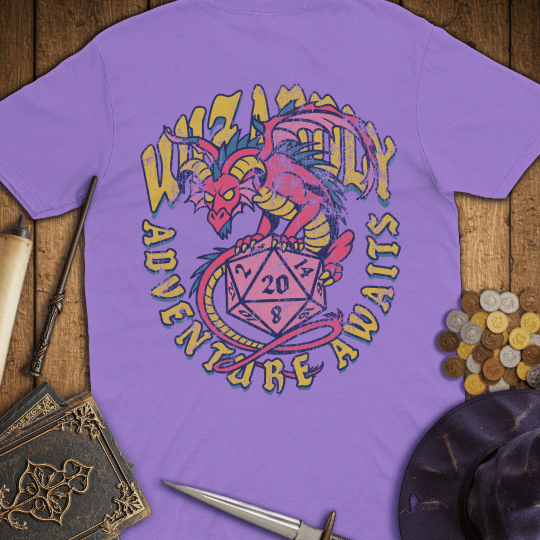 T-Shirt Wizardly: Adventure Awaits Dragon D20 Premium